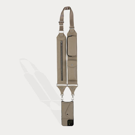 Billie Utility Crossbody with Case - Greige/Silver Bandolier Bandolier