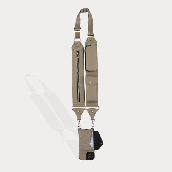Billie Utility Crossbody with Case - Greige/Silver Bandolier Bandolier