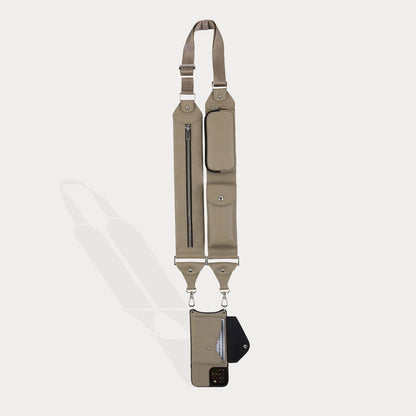 Billie Utility Crossbody with Case - Greige/Silver Bandolier Bandolier