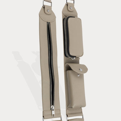 Billie Utility Crossbody with Case - Greige/Silver Bandolier Bandolier