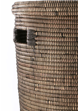 Black /Brown Hamper Laundry Storage Basket- Fair Trade, Eco-Friendly - Give Back Goods