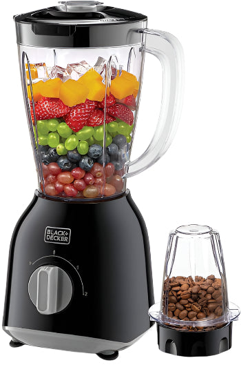 BX365J-B5 / Black + Decker Blender with Grinder and extra jar 400W Black