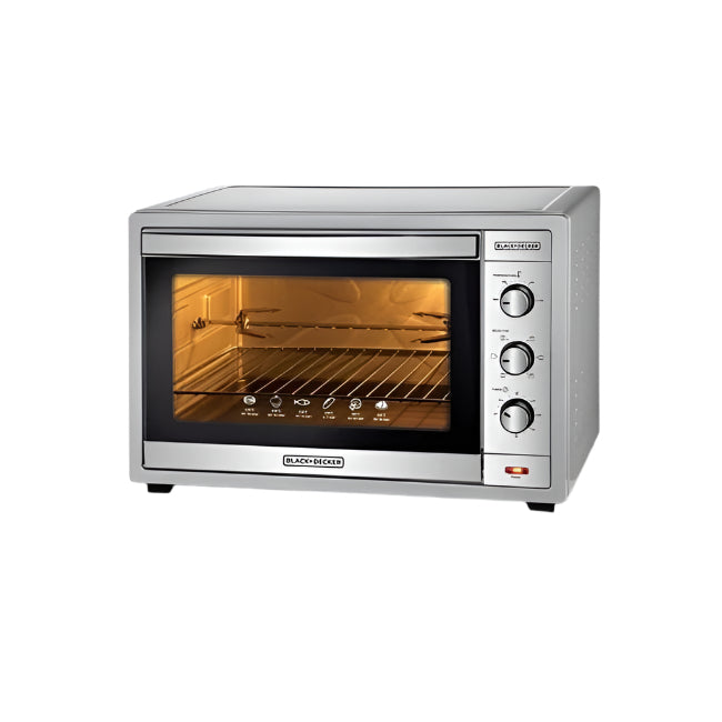 TRO62RDG-B5 /Black + Decker 62L  Double Glass Toaster Oven, Silver