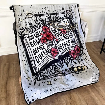 Blood and Ash Inspired: Bow Before Your Queen Blanket