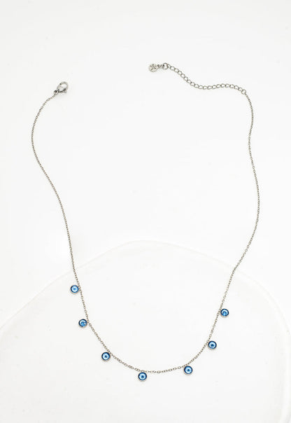 Blue Zircon Guiding Light Necklace in Silver. Give Hope To Women!