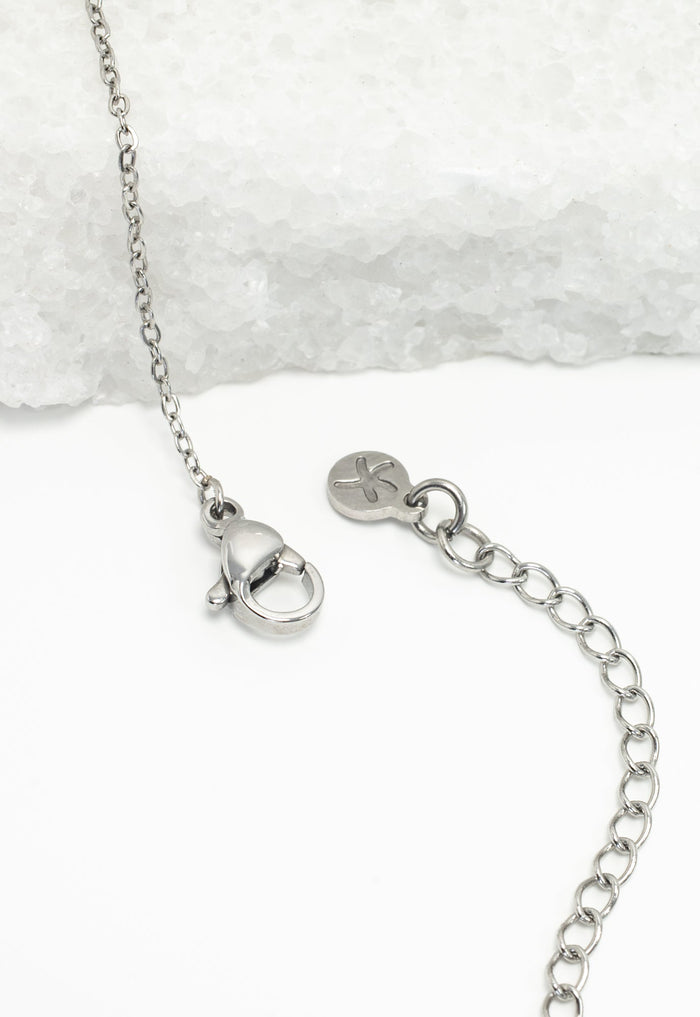 Blue Zircon Guiding Light Necklace in Silver. Give Hope To Women!