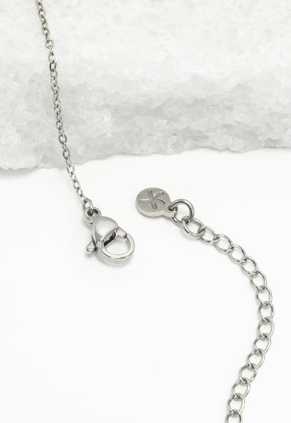 Blue Zircon Guiding Light Necklace in Silver. Give Hope To Women!