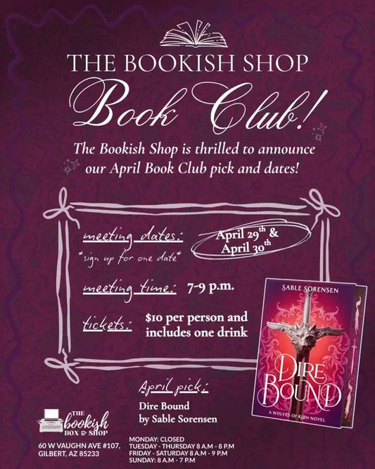 Book Club April 29th (Wednesday)