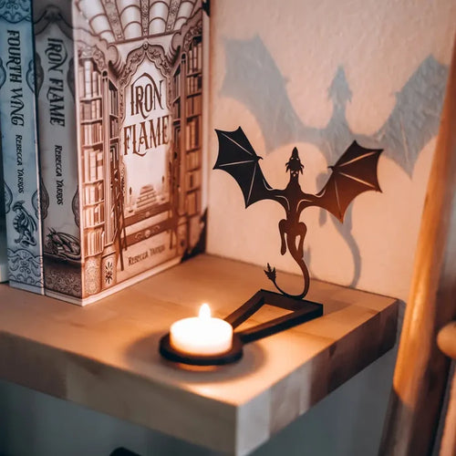 Book Dragon Tea Light Candle Holder Home