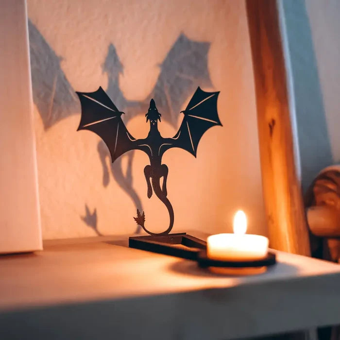 Book Dragon Tea Light Candle Holder Home