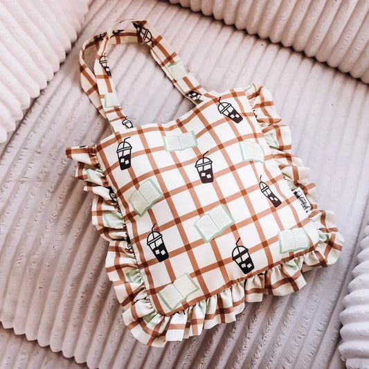 Bookish Gingham Tote Bag - Bags