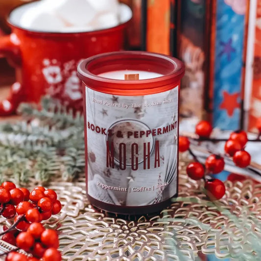 Books & Peppermint Mocha Candle Candles