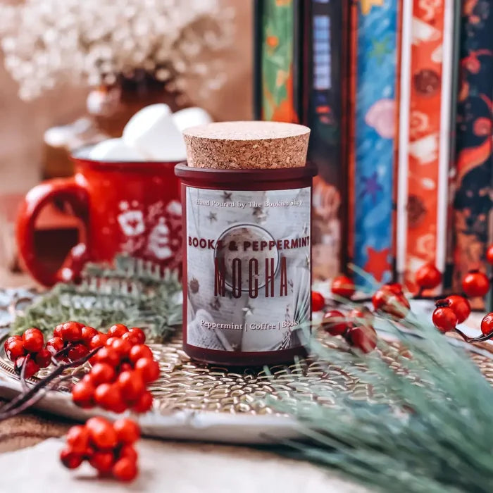 Books & Peppermint Mocha Candle Candles