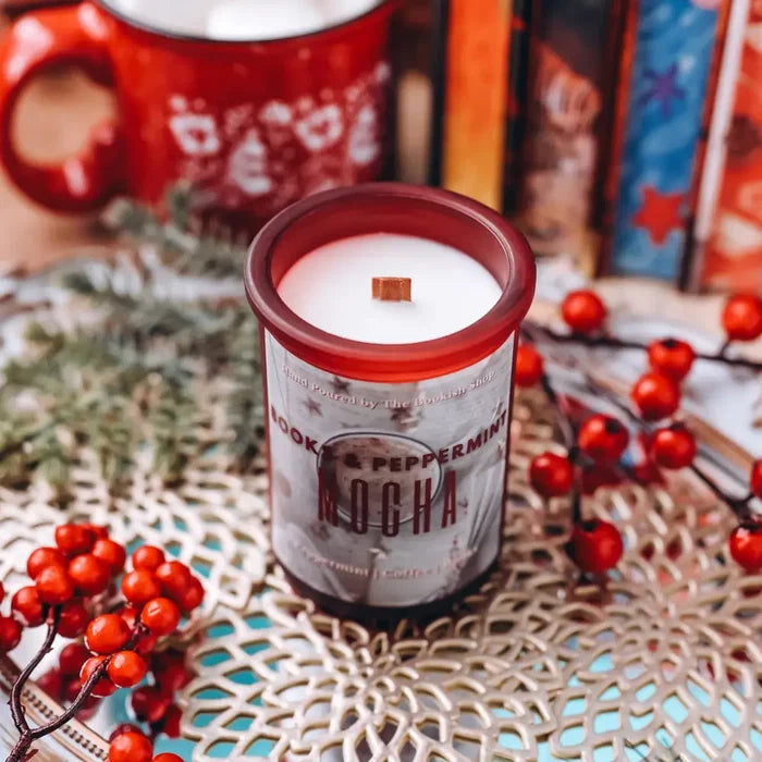 Books & Peppermint Mocha Candle Candles