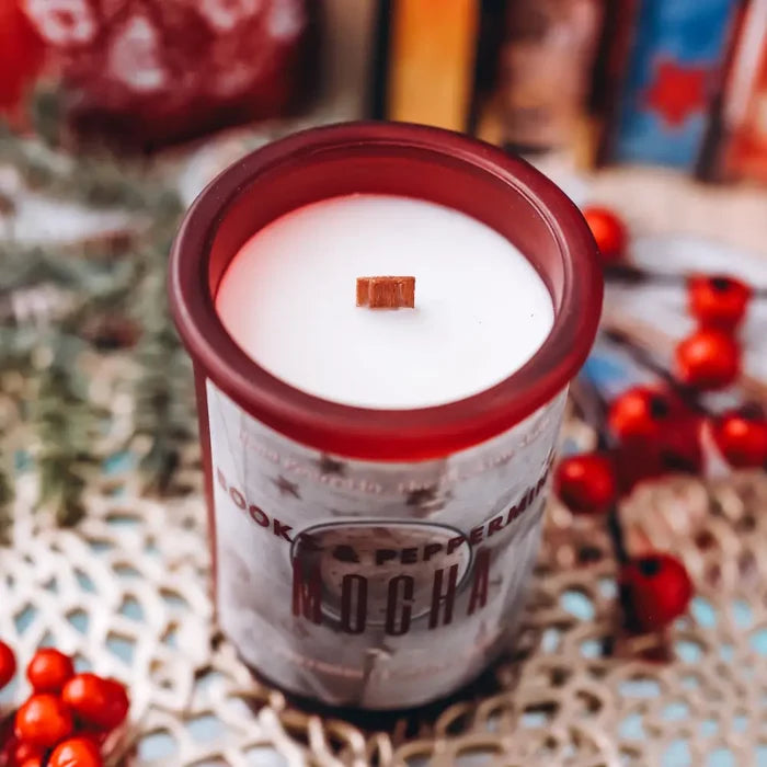 Books & Peppermint Mocha Candle Candles