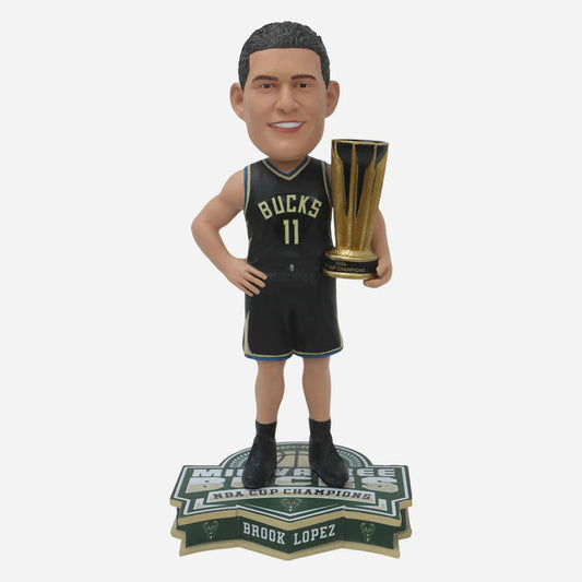 Brook Lopez Milwaukee Bucks 2024 NBA Cup Champions NBA Basketball Bobblehead