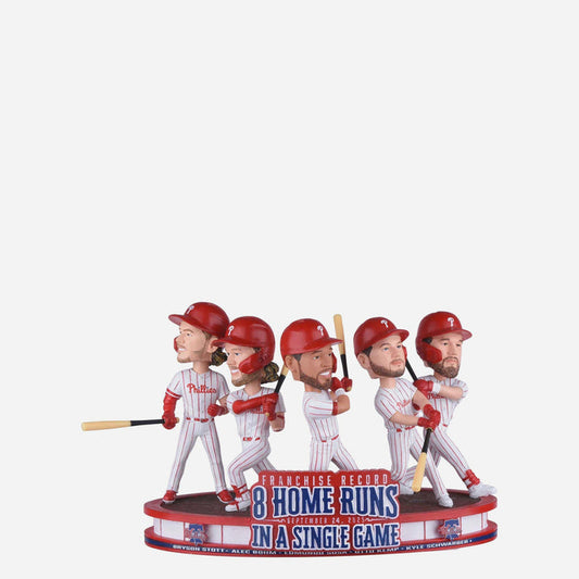 Bryson Stott, Alec Bohm, Kyle Schwarber, Otto Kemp & Edmundo Sosa Philadelphia Phillies Record 8 Home Run Game Mini Scene MLB Baseball Bobblehead