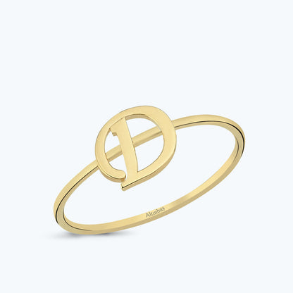 Buchstabe D Goldring