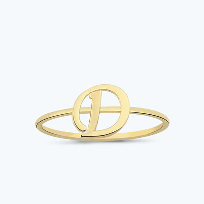 Buchstabe D Goldring