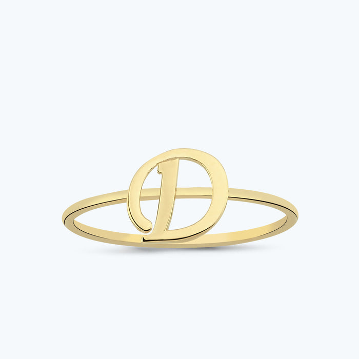 Buchstabe D Goldring