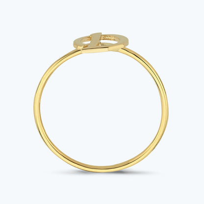 Buchstabe D Goldring