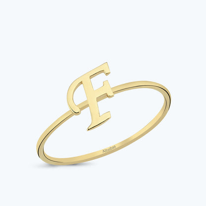 Buchstabe F Goldring