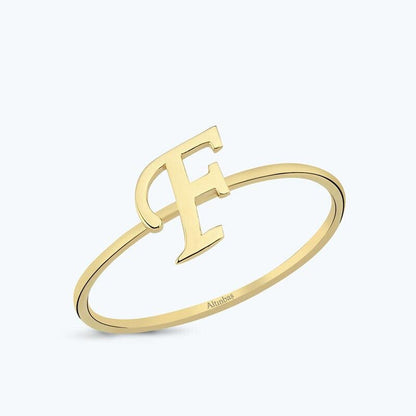 Buchstabe F Goldring