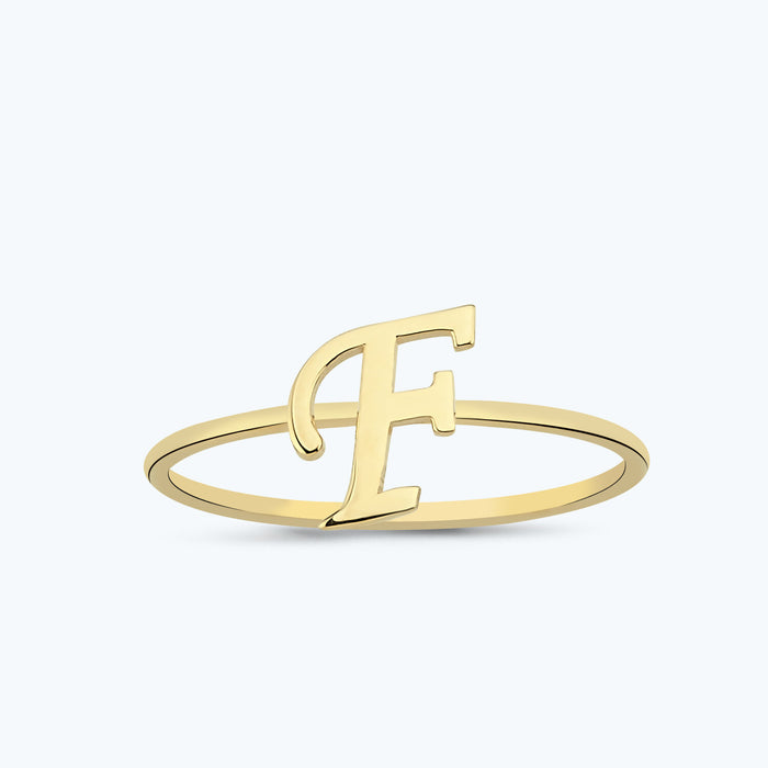 Buchstabe F Goldring