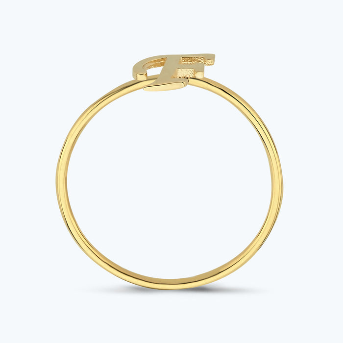 Buchstabe F Goldring