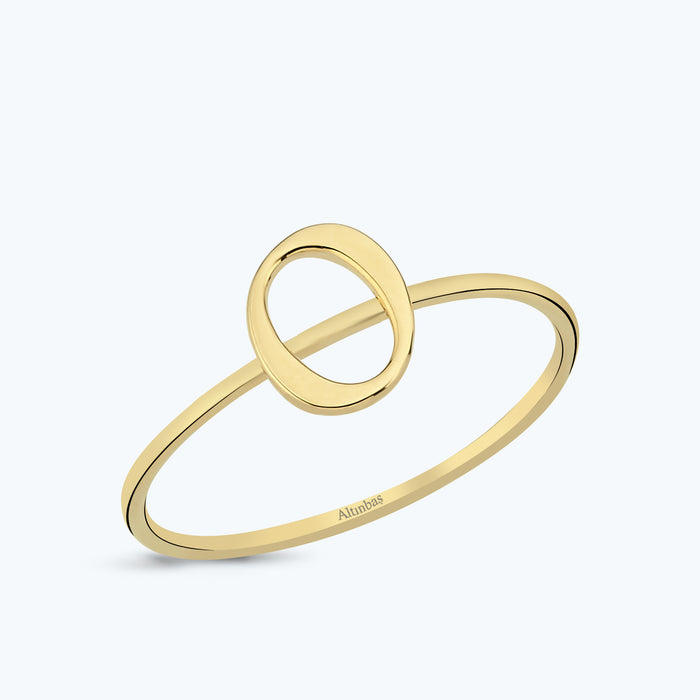 Buchstabe O Goldring