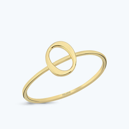 Buchstabe O Goldring