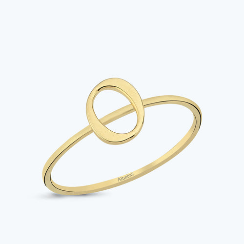 Buchstabe O Goldring