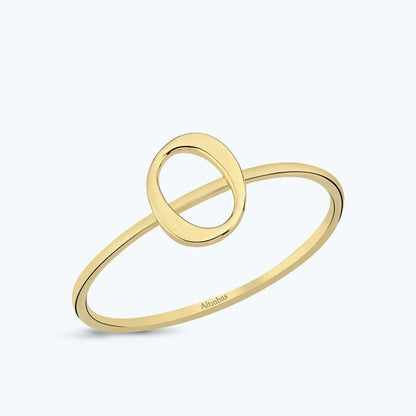 Buchstabe O Goldring