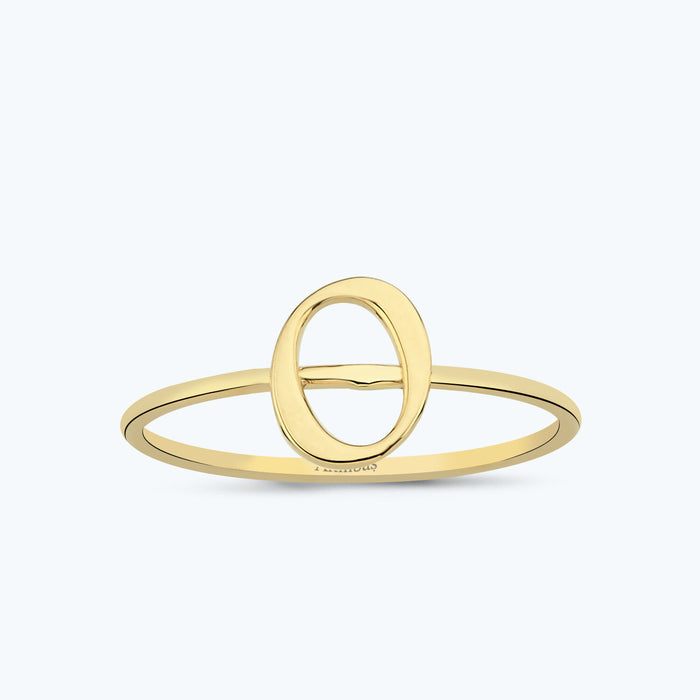Buchstabe O Goldring