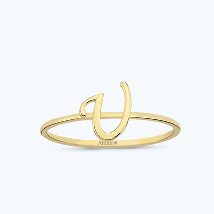 Buchstabe U Goldring
