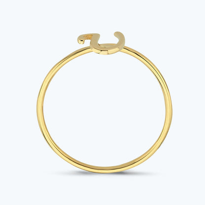 Buchstabe U Goldring