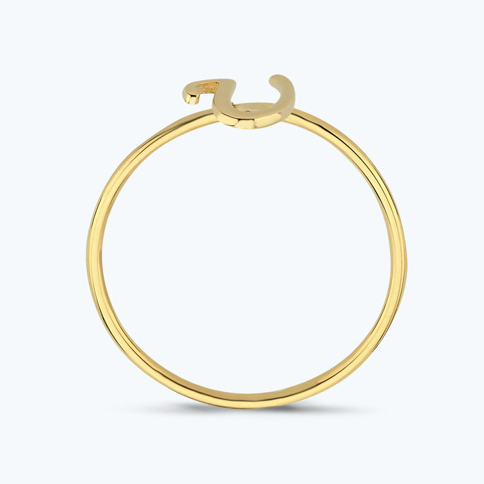 Buchstabe U Goldring