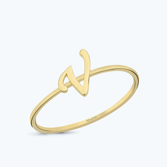 Buchstabe V Goldring