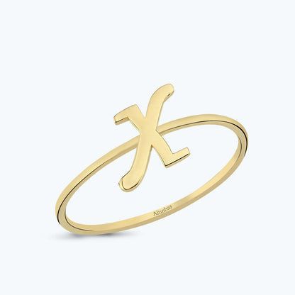 Buchstabe X Goldring