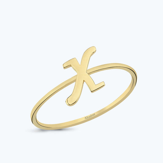 Buchstabe X Goldring
