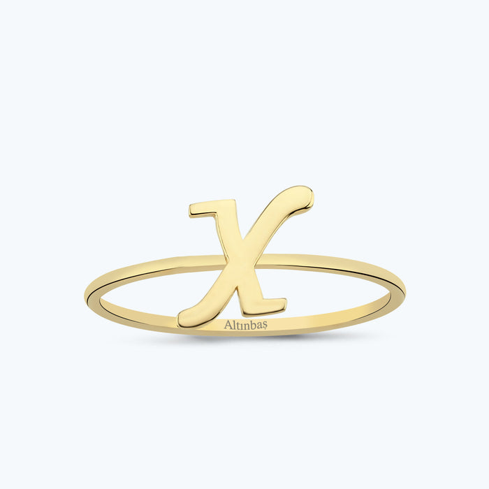 Buchstabe X Goldring