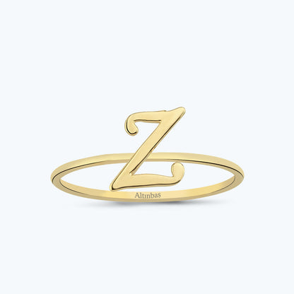 Buchstabe Z Goldring