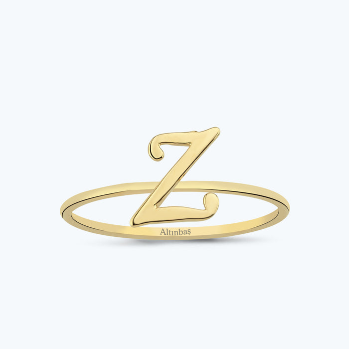 Buchstabe Z Goldring