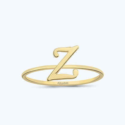 Buchstabe Z Goldring