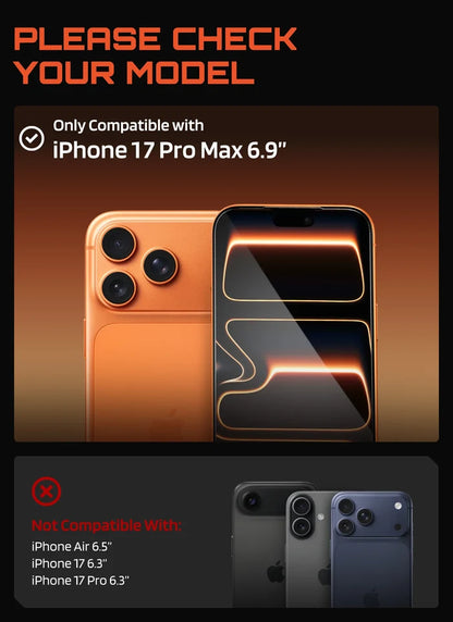 Bundle Sale - iPhone 17 Pro Max UB GRIP Series & Tempered Glass Screen Protector