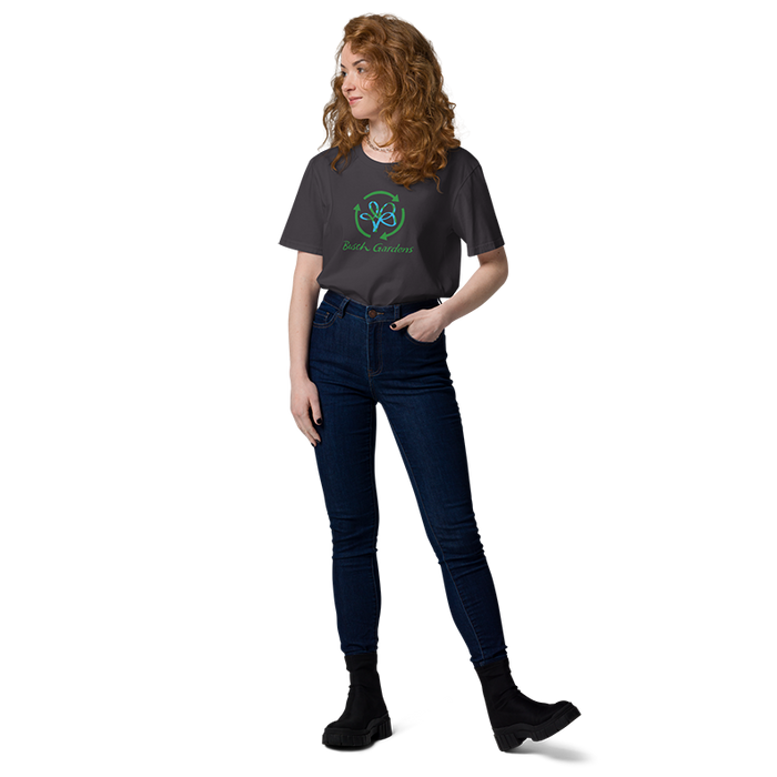 person wearing Busch Gardens Eco Adult Charcoal Tee