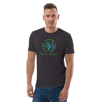 person wearing Busch Gardens Eco Adult Charcoal Tee
