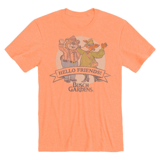 Busch Gardens Retro Friends Orange Adult Tee