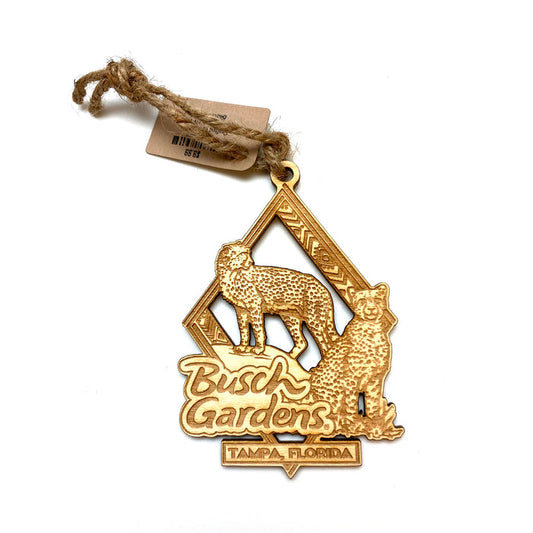 Busch Gardens Tampa Cheetahs Wooden Ornament