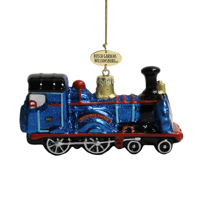 Busch Gardens Williamsburg Train Glass Ornament